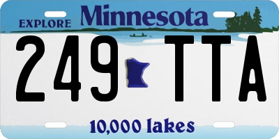 MN license plate 249TTA