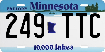 MN license plate 249TTC
