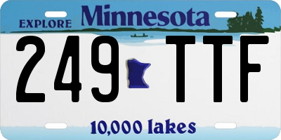 MN license plate 249TTF