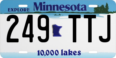 MN license plate 249TTJ