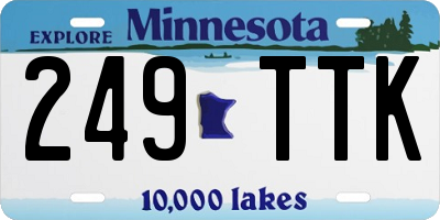 MN license plate 249TTK