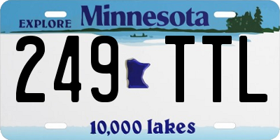 MN license plate 249TTL