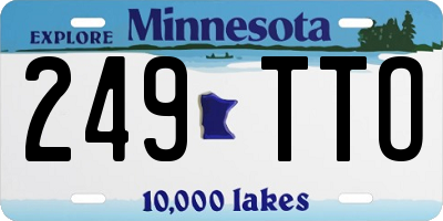 MN license plate 249TTO
