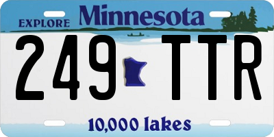 MN license plate 249TTR