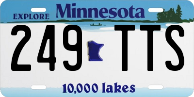 MN license plate 249TTS