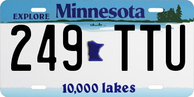 MN license plate 249TTU