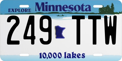 MN license plate 249TTW