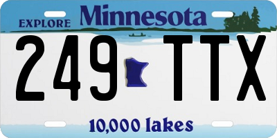 MN license plate 249TTX