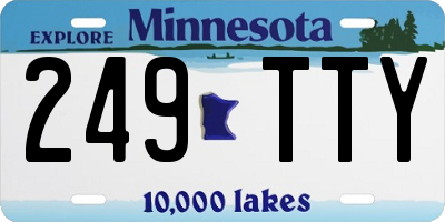 MN license plate 249TTY