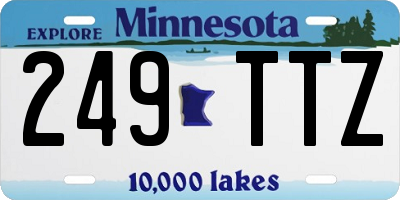 MN license plate 249TTZ
