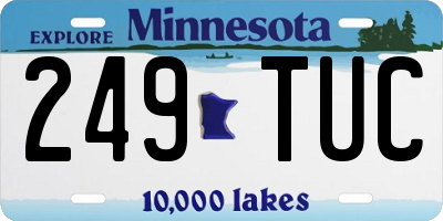 MN license plate 249TUC