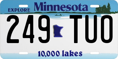 MN license plate 249TUO