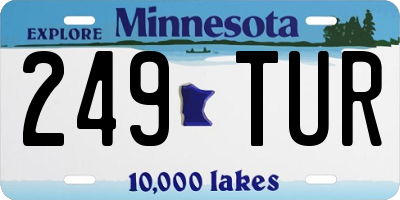 MN license plate 249TUR