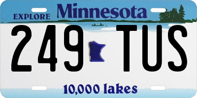 MN license plate 249TUS