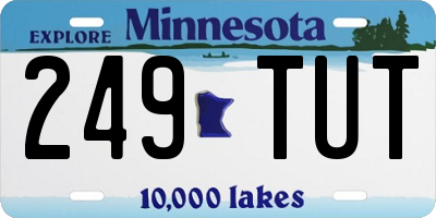 MN license plate 249TUT