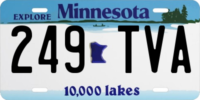 MN license plate 249TVA