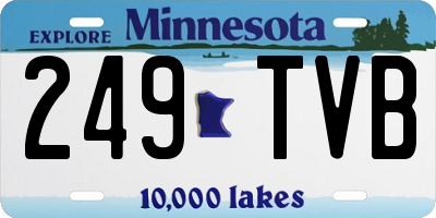 MN license plate 249TVB