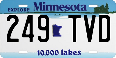 MN license plate 249TVD
