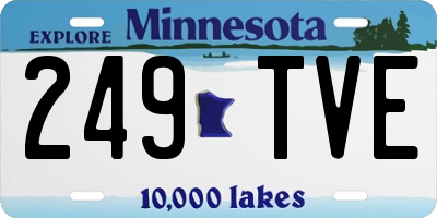 MN license plate 249TVE