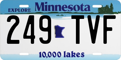 MN license plate 249TVF
