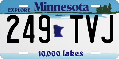 MN license plate 249TVJ