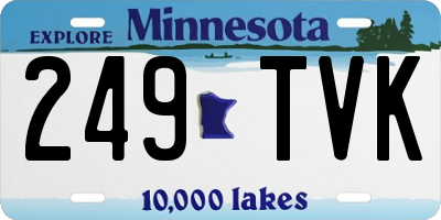 MN license plate 249TVK