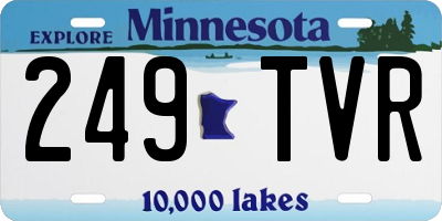 MN license plate 249TVR