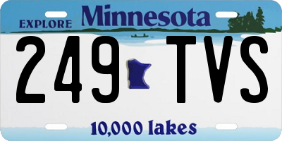 MN license plate 249TVS