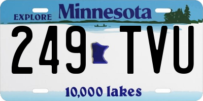MN license plate 249TVU