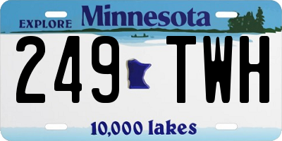 MN license plate 249TWH