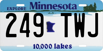 MN license plate 249TWJ