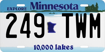 MN license plate 249TWM