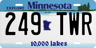 MN license plate 249TWR