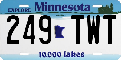 MN license plate 249TWT