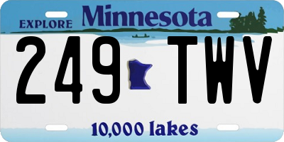MN license plate 249TWV