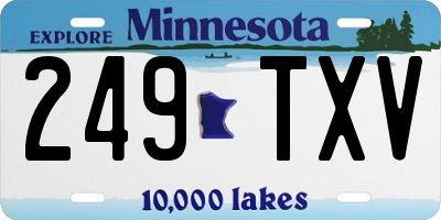 MN license plate 249TXV