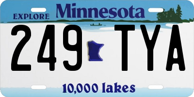 MN license plate 249TYA
