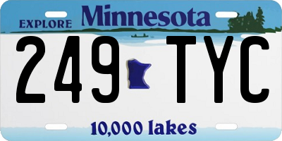 MN license plate 249TYC