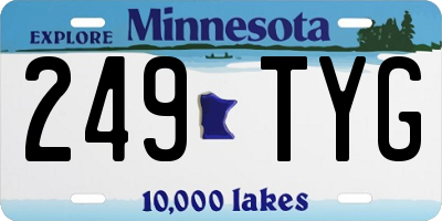 MN license plate 249TYG