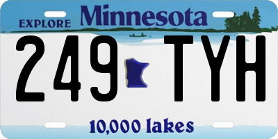 MN license plate 249TYH