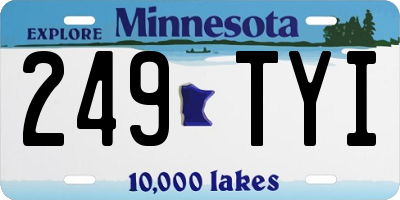 MN license plate 249TYI