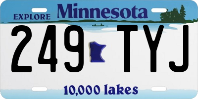 MN license plate 249TYJ