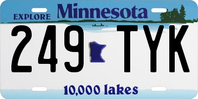 MN license plate 249TYK