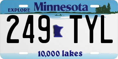 MN license plate 249TYL