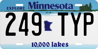 MN license plate 249TYP