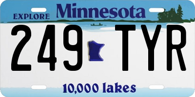 MN license plate 249TYR