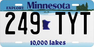MN license plate 249TYT