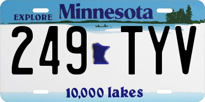 MN license plate 249TYV