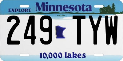 MN license plate 249TYW