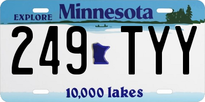 MN license plate 249TYY